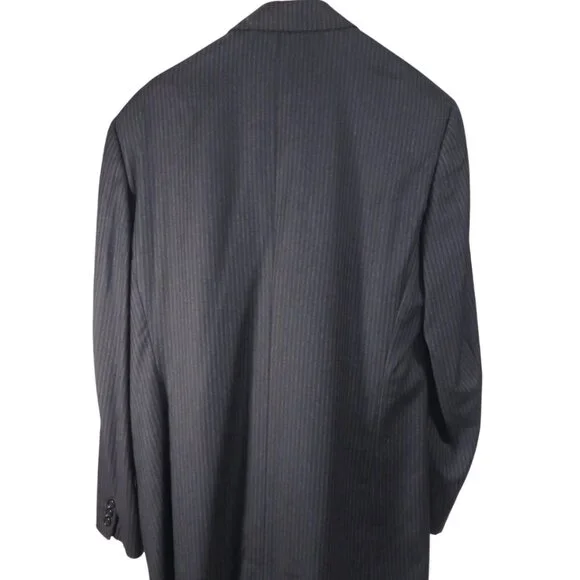 Brioni Dark Navy Suit Jacket w/ Vertical Stripes
